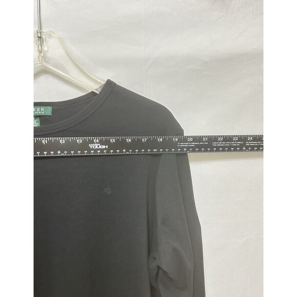 Ralph Lauren Womens‎ 1X (16-18) Black Longsleeve Henley Top - Picture 2 of 9